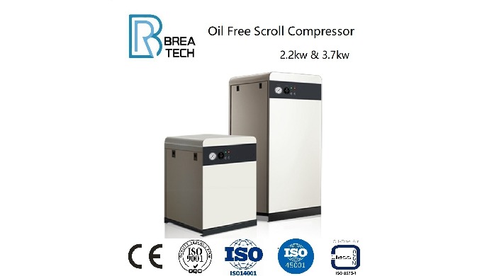 Oil-free scroll compressor OIL-FREE COMPRESSED AIR Totally oil-free compressed air is a specific req...