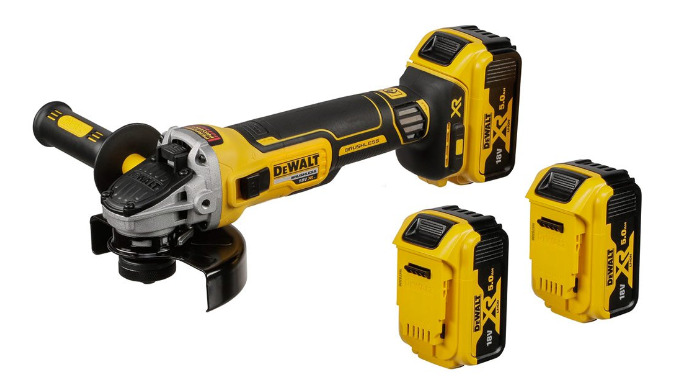 Polizor unghiular cu acumulatori 3X18 V 5.0 Ah Dewalt DCG405P3
