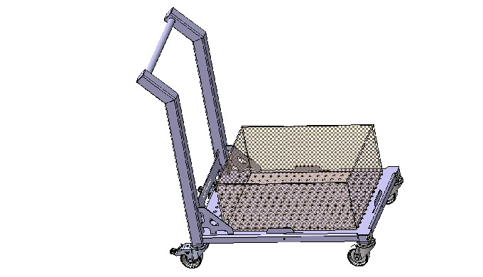 Chromstahl Wagen f&uuml;r Gebinde Kisten