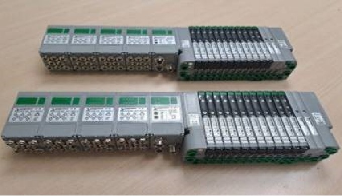 Solenoid valve islands with integrated Profinet communication. We also incorporate input modules for...