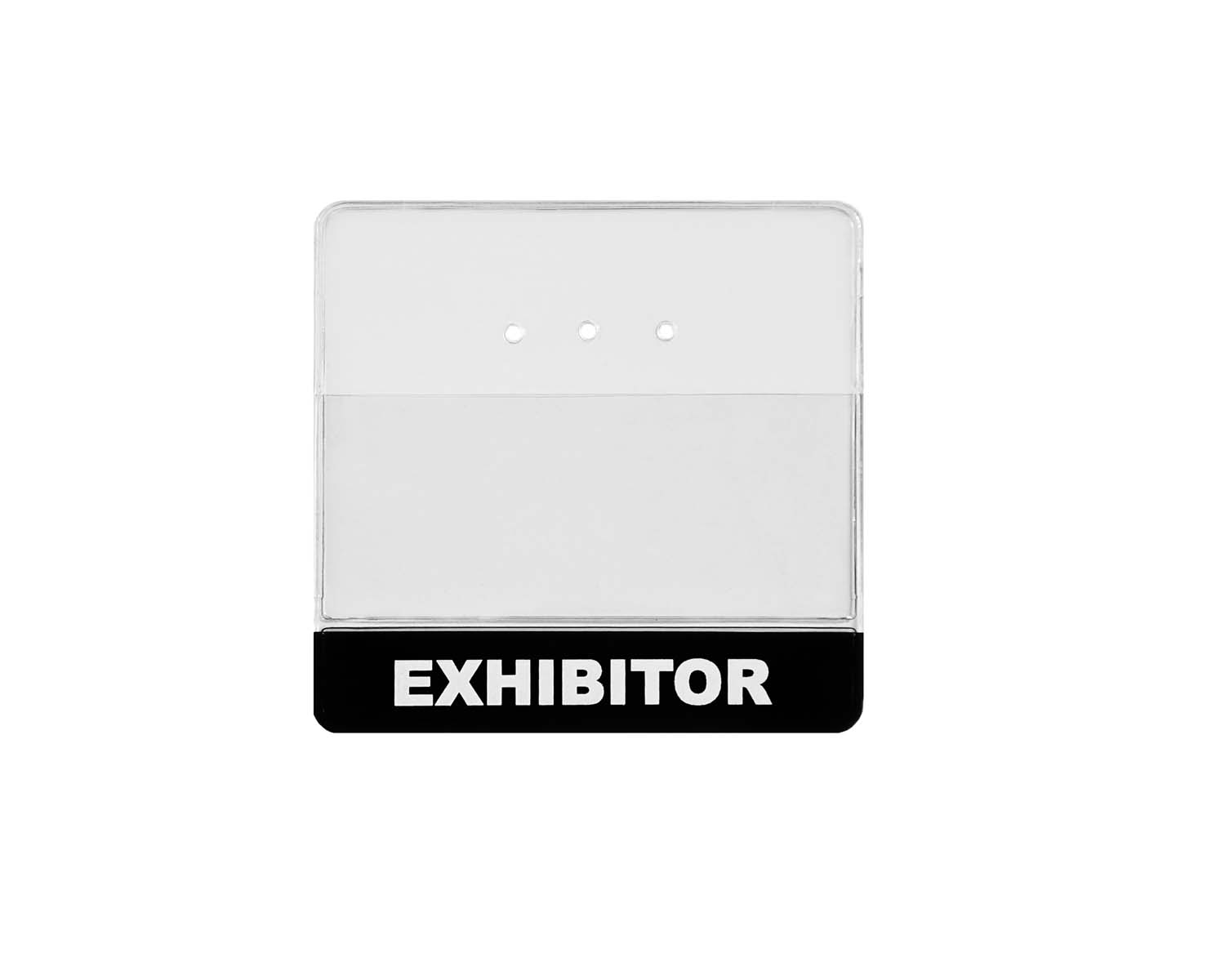 3-5/8 x 3-1/2 Badge Holder with 3 holes 3/4 down and a color bar seal