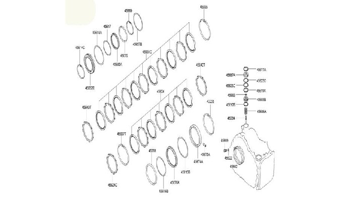 Automatic Transmission Parts(F4A41, 42 / F4A51 / F5A51 / A5GF1 / A5HF1_Brake, Clutch, Gear, Oil Pump, Transxale Case)
