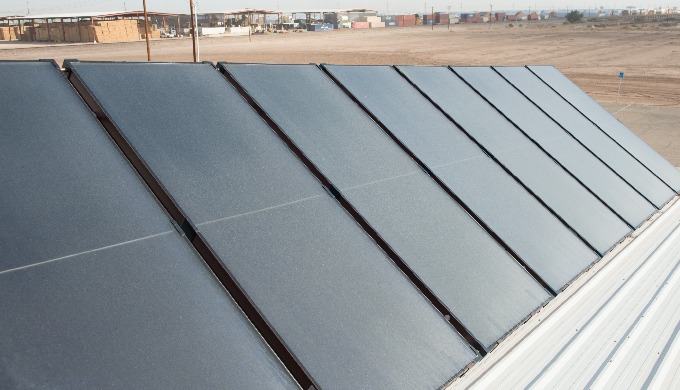 Flat Plate Solar Collector 83.5% high efficiency Double-layer aluminum extrusion casing Patented cor...
