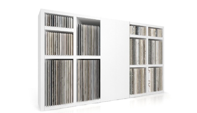 La Composición 142 de la serie Tile Library es una ceramoteca para la exposición de azulejos. Consta...