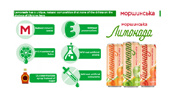 The mineral water LIMONADA with juice Lemonade has a unique, natural composition that none of the dr...