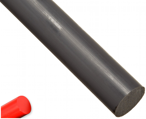 Einfach und schnell PVC hart Stababschnitte in grau, schwarz oder rot im Online Shop bestellen