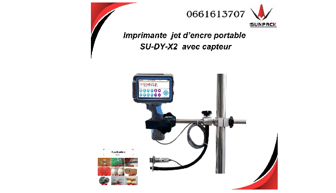 Imprimante à jet d'encre pour code de lot pour sac en plastique alimentaire, boisson, médicament, co...