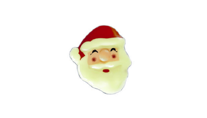 Pieza de Santa Claus en chocolate blanco.