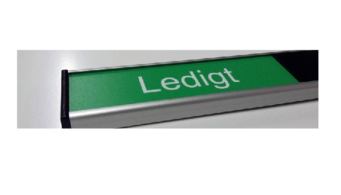 LEDIGT/UPPTAGET-SKYLTAR En populär produkt som kan användas till samtalsrum, mötesrum, konferensloka...