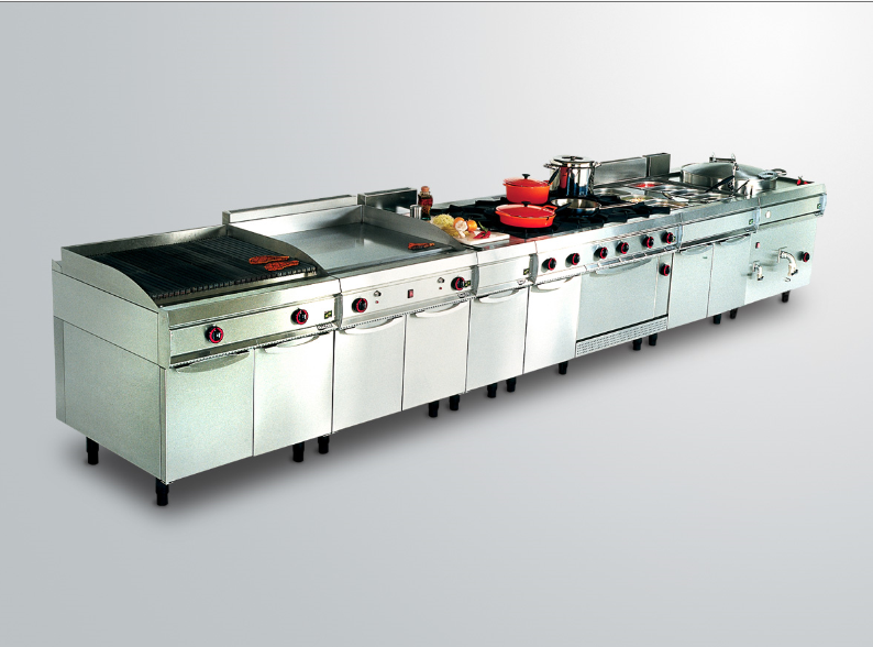 industrial kitchen, industrial -type kitchen, dining room, stainless steel kitchen utensils, kitchen...