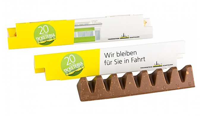 Mit Schweizer Schokolade als Werbeartikel punkten! Dieses Werbegeschenk vergeht auf der Zunge und hi...