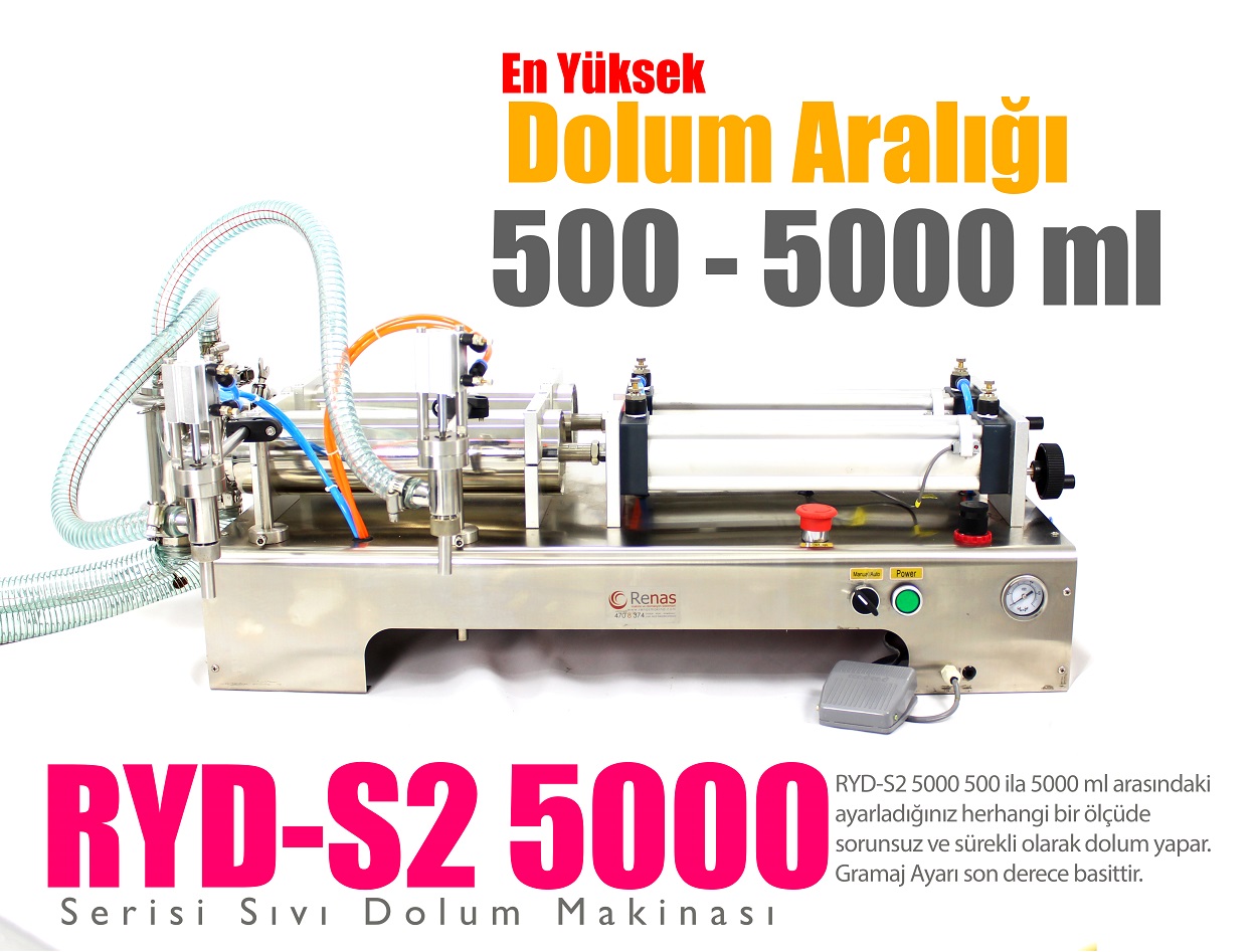 Neden RYD-S?Çünkü Renas RYD-S serisi sıvı dolum makinaları, bidondan, varil...
