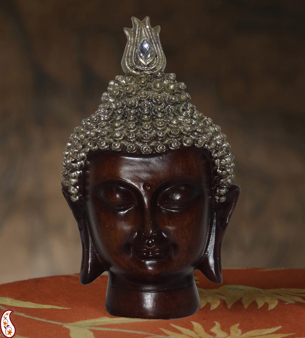 Bless yourself with the divine aura of Lord Buddha.Carved elegantly into wooden framework, with shin...