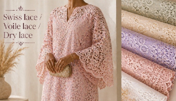 SWISS LACE & VOILE DRY LACE