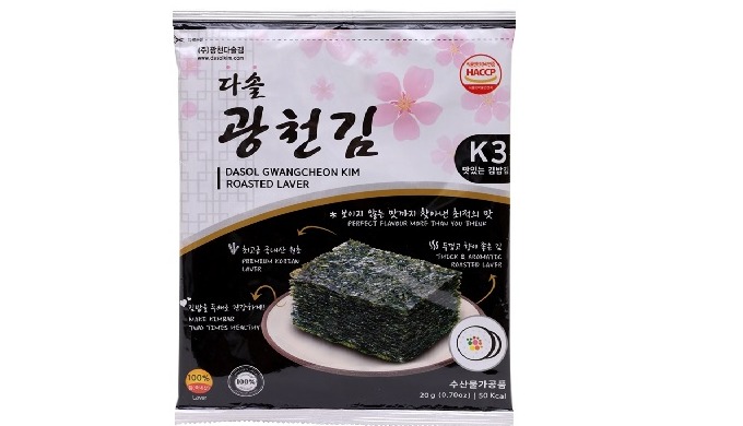 - This Korean seasoned seaweed is made with the best quality raw laver produced for sushi in Seocheo...