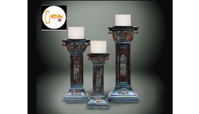 Candle holders for tall candles. Item code: AHC506a, 506b, 506c. Candle holders for tall candles, se...