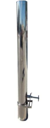 Pilona Extraible fabricada en tubo y base de acero inoxidable AISI 304. Acabado pintura gris oxirón....