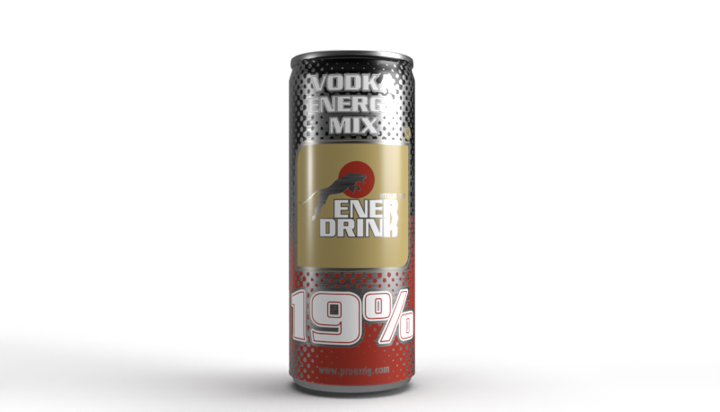 Enerdrink Vodka ,Combined Vodka with Energy Drink. 19% alc. 25cl