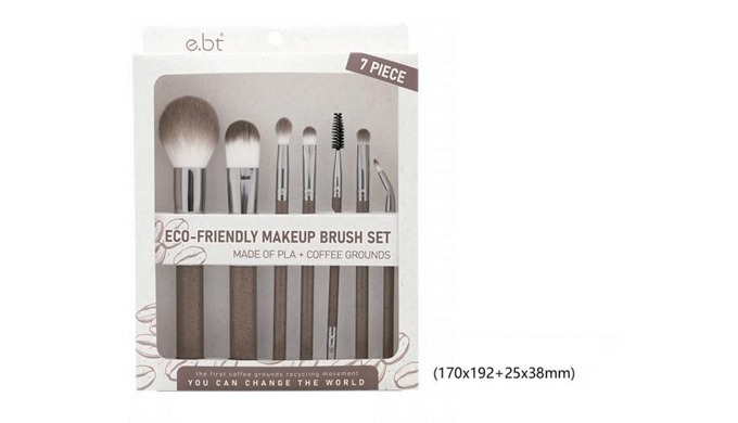 A beauty care line made with eco-friendly materials such as coffee grounds and coconut fiber. Includ...
