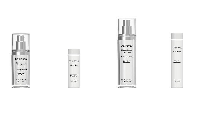 Refillable airelss pump and bottle for cosmetic. (30ml, 50ml)