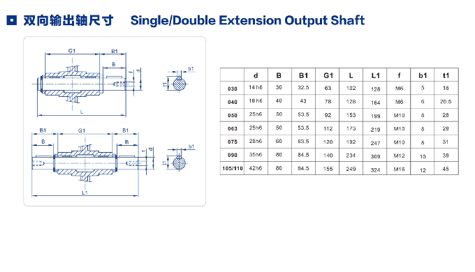 CHENYUE Dual Output Shaft Matching for Worm Gearbox NMRV063/ RW063 /VF063