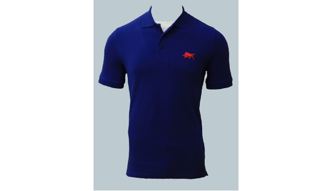 Mens/Boys Polo T-shirt, Logo Embroidery on top, plain single ton colour