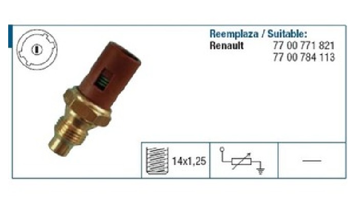 SKYPAL - TEMPERATURE SENDING UNTIS (OEM 7669143) COMPATIBLE VEHICLES ; TIPO, TEMPRA
