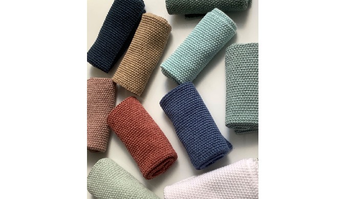 Knitted dishcloths are great for handwashing dishes because the knitted texture helps with the clean...