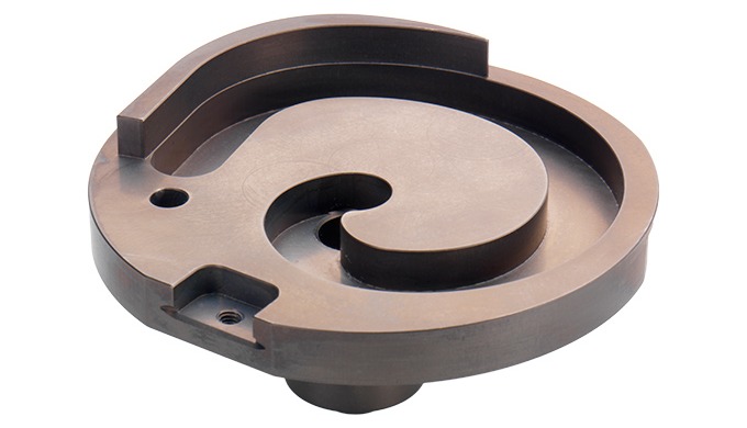 Bearbeitung gedreht gefräst Material Aluminium Grösse Ø 70 mm Behandlung Nickel-Teflon beschichtet