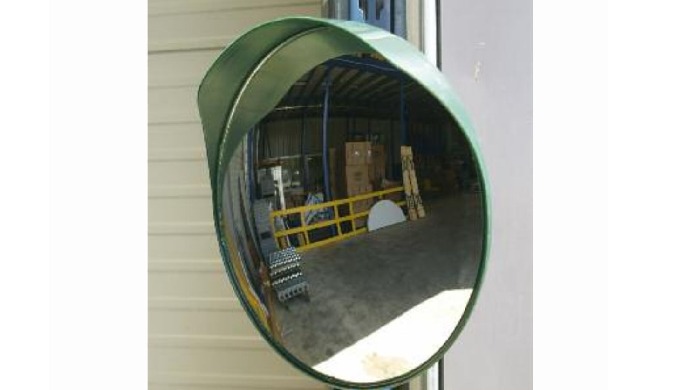 Round safety mirror