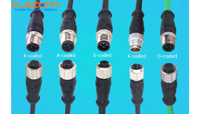 FLECONN can produce and overmolded IP67 IP68 waterproof rating m12 cable assemblies with m12 a-coded...