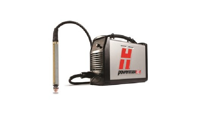 Hypertherms plasmaskärare Powermax 45XP ger dig 260% snabbare skärhastighet än vid gasskärning i 6 m...