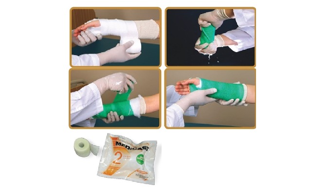 MEDICAST, made of pure polyester and synthetic resin, is better than existing orthopedic plaster ban...