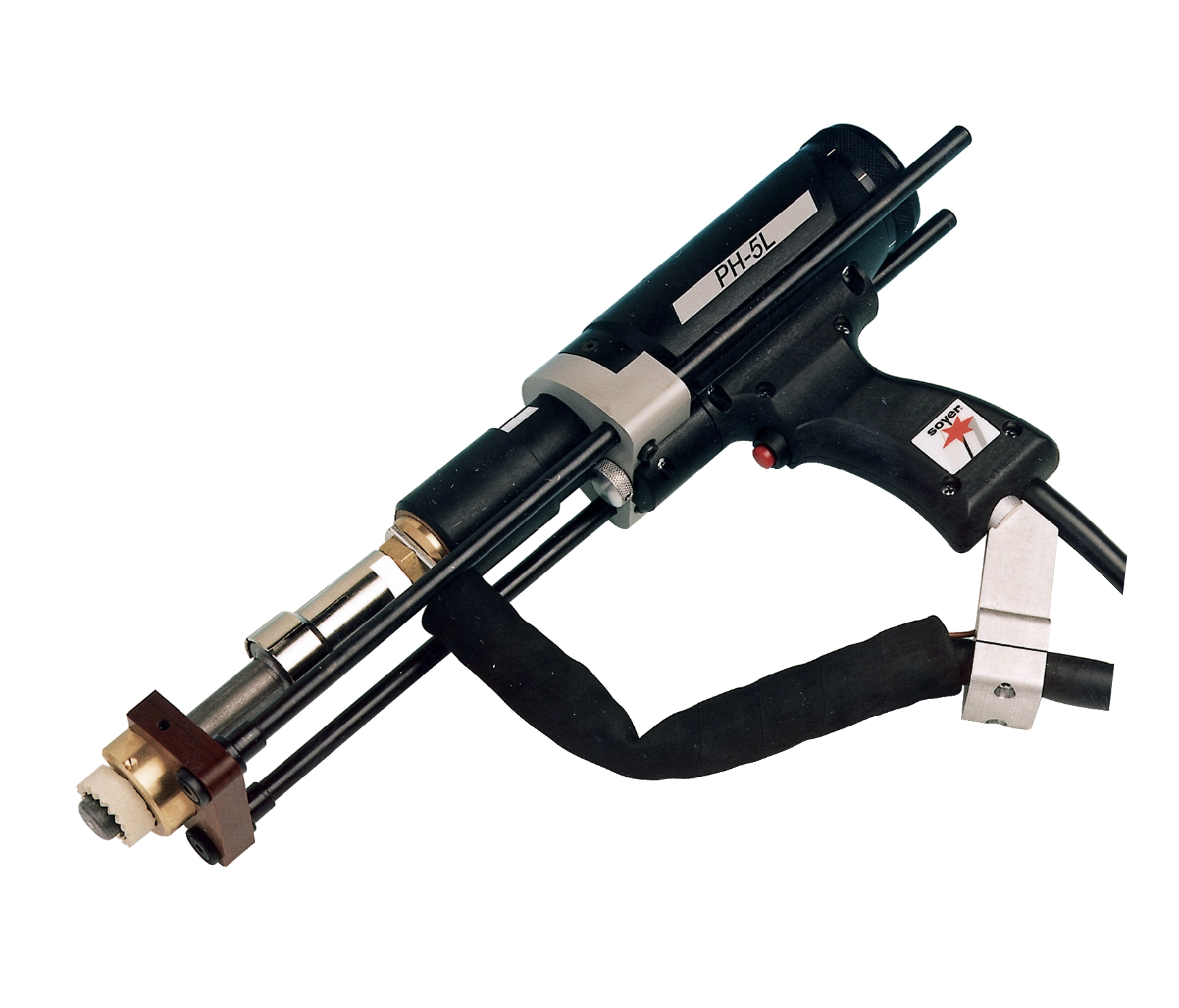 Pistolul de sudare bolţuri robust PH-5L este conceput pentru lucrul în cele mai dure condiţii şi se ...