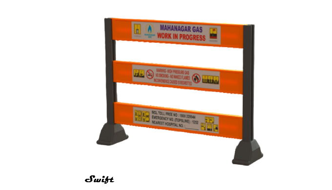 5 PCS MGL Security Barricades are manufactured from premium quality polyethylene raw material to ens...