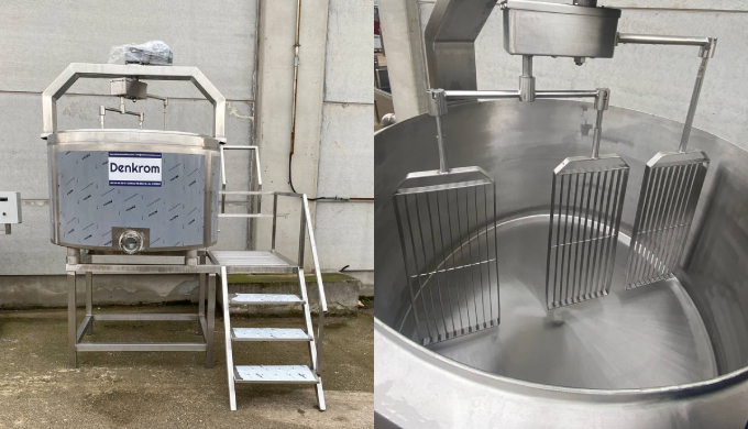 DENKROM Cheese Processing Tank Capacities: 500 lt - 2000 lt 2 years warranty