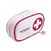 Kit secours : 1 paire de ciseaux, 3 pansements, coton, 5 pansements adhésifs, 6 coton tige, sparadra...
