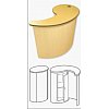 Le comptoir démontable en forme de virgule120 x 105 cmDesign original (autres formes, nous consulter...