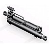 Vérin de manutention double tige pour machine de terrassement2 vérins réunis montés à 180°Valve d’éq...