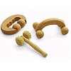 Kit Massage Bewear Kit massage bois. 3 ustensiles munis de billes pour massage. Sous pochon PVC tran...