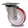 Roulettes série jante polyamide revêtement polyuréthane, roue moyeu lisse à rouleaux ou roulements à...