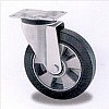 Roulettes série jante aluminium revêtement caoutchouc élastique vulcanisé moyeu à billes. Ces roulet...