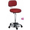 ASSISE EPAISSE:Élévation pneumatique de 600 à 690 mm,commande au pied.Assise de Ø 400 mm avec dessou...