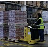 Les transpalettes à conducteur accompagnant ou à conduteur porté sont parfaits pour le chargement et...