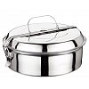Menaje de cocina: Fiambrera inox clásica. 2 platos. Acero inoxidable Aisi304. Menaje de cocina: Fiambrera inox clásica. 2 platos. Acero inoxidable Aisi304.