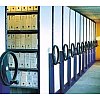 Rayonnage mobile tubulaire pour stockage d'archives, idéal pour stockage de boites d’archives, classeurs, dossiers médic Rayonnage tubulaire mobile longitudinal pour archives