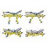 EN 1865 – EN 1789 COUCHE ARTICULEE - ROUES PIVOTANTES AVEC BLOCAGE DIRECTIONNEL, 6 HAUTEURS DONT 4 I...