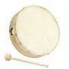 Ce mini tambourin donne le tempo dans les musiques, les danses... A frapper ou à gratter, sa peau na...