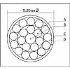 Product code : 31,350strands(equivalent), 33 AWG, PVC(Type #3) Circular Mil Area : Wire construction...