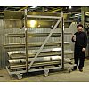 réalisation en acier peint, galvanisé ou INOX.muni de roulettes, ce rack rend les déplacements plus ...